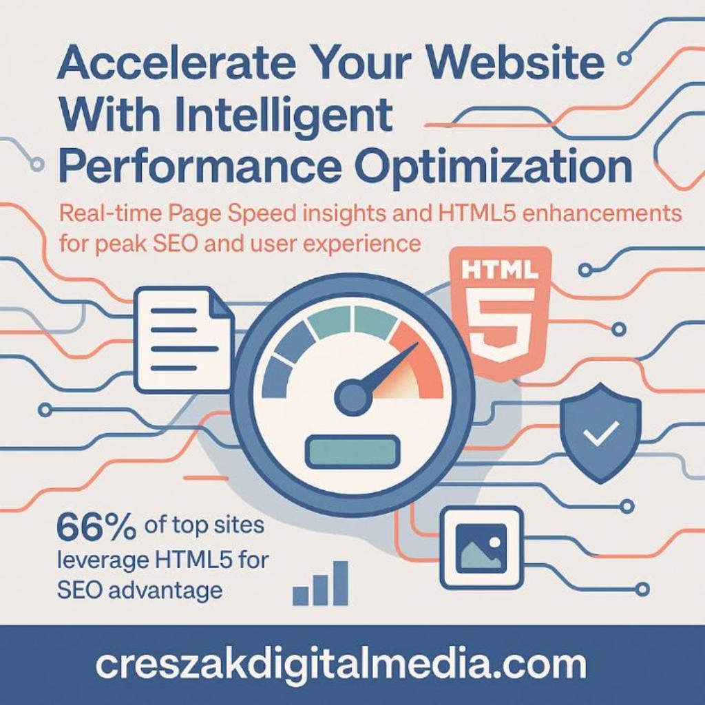 accelerating performance with page speed insights integration and html5 optimization CresZak Digital Media Website SEO Services Enhancing Performance Through Speed and HTML5 Optimization