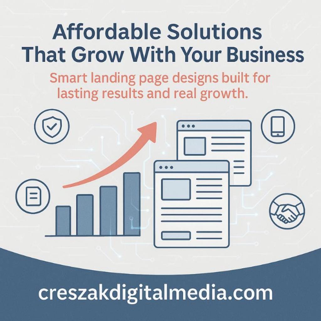 Affordable growth-focused designs by CresZak Digital Media Landing Page Design Services