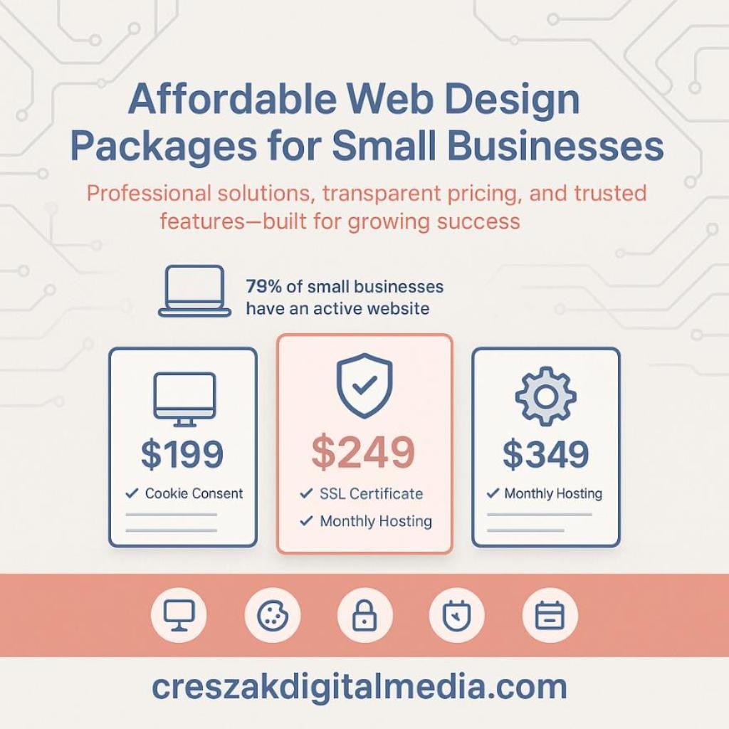 affordable web design packages tailored for small businesses CresZak Digital Media affordable Web Design Services tailored for small businesses