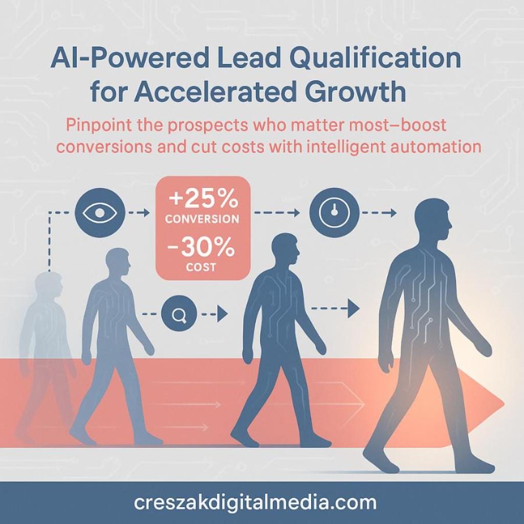 AI lead qualification modules identifying high-value prospects for Lead Gen SEO Services – CresZak Digital Media."