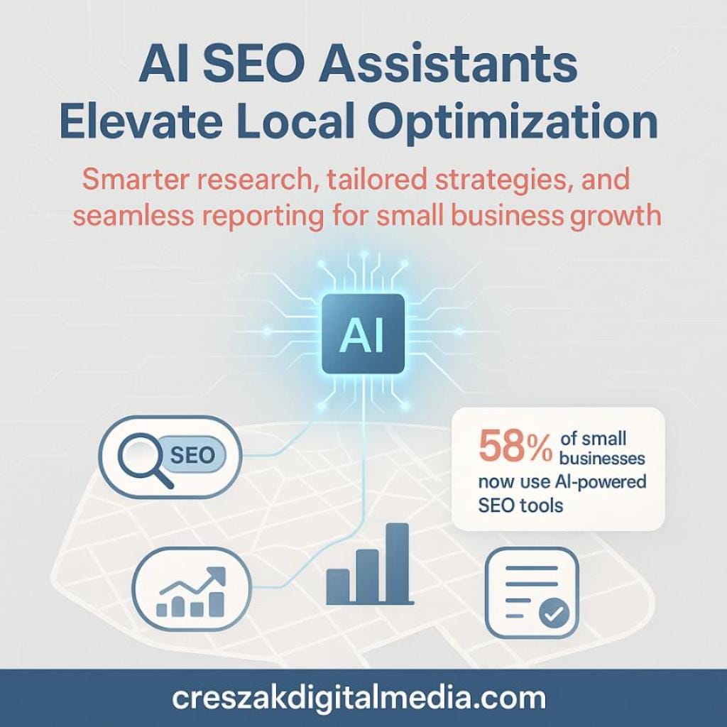 AI SEO assistants transforming local optimization workflows for better Local SEO Services – CresZak Digital Media.