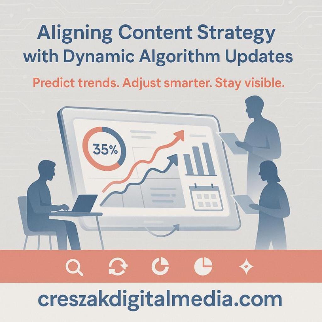 How aligning content strategy with dynamic algorithms strengthens SEO Services for Small Businesses by CresZak Digital Media.