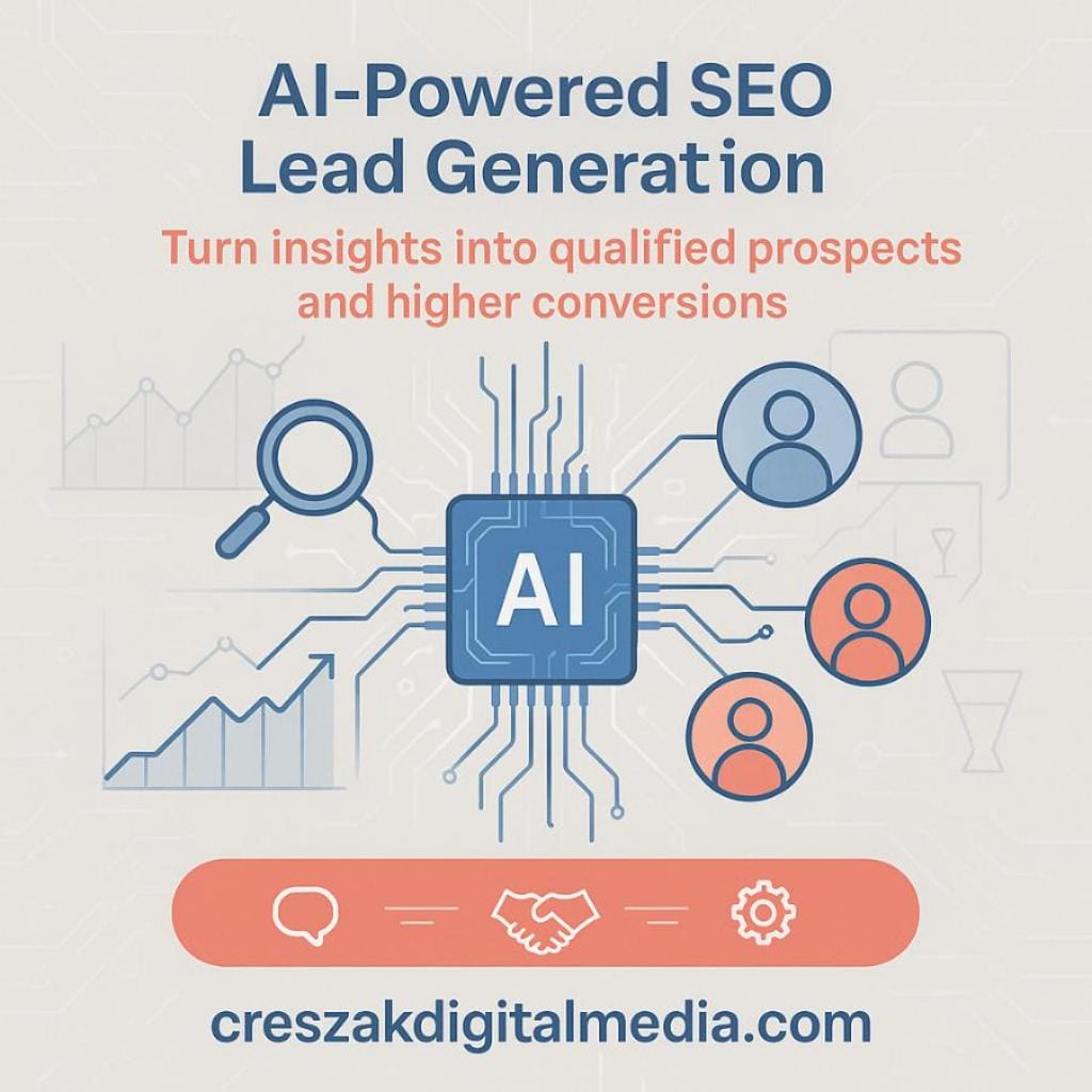 AI agents designed for SEO lead generation enhancing Lead Gen SEO Services by CresZak Digital Media.
