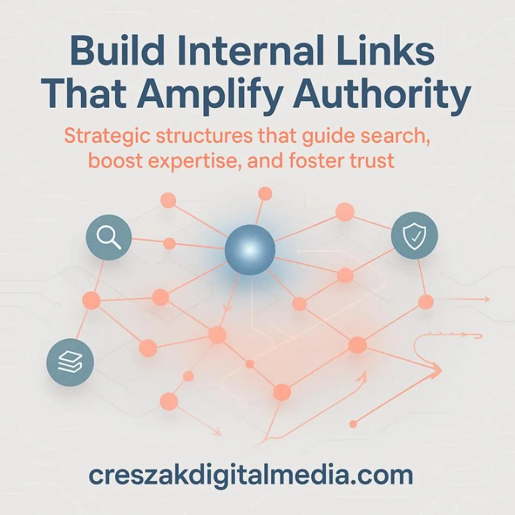 building internal linking structures that signal topical authority How strategic internal linking builds topical authority and enhances SEO Services for Small Businesses by CresZak Digital Media.