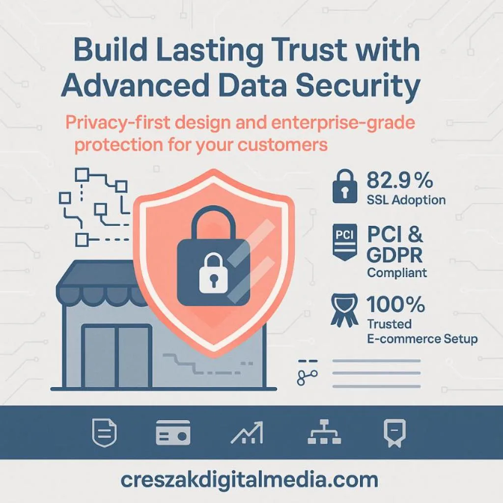Building trust with advanced data protection using Shopify Web Design Services by CresZak Digital Media