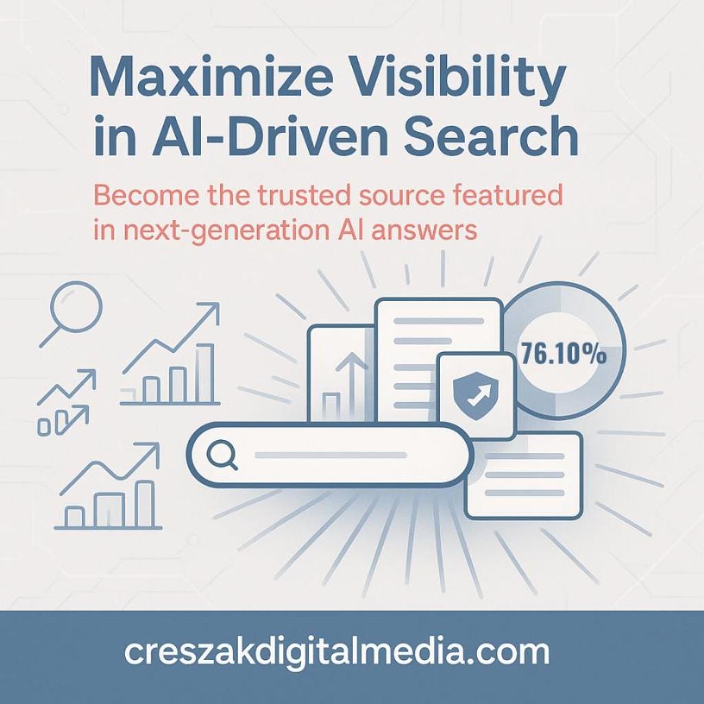 How capturing visibility in AI-generated search experiences strengthens SEO Services for Small Businesses by CresZak Digital Media.