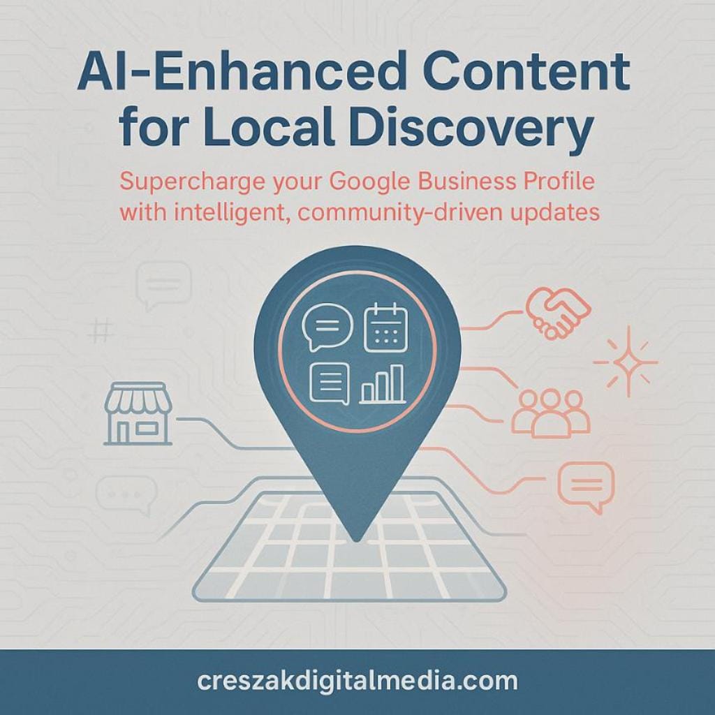 Creating AI-enhanced content optimizing Google Business Profile listings for Local SEO Services – CresZak Digital Media.