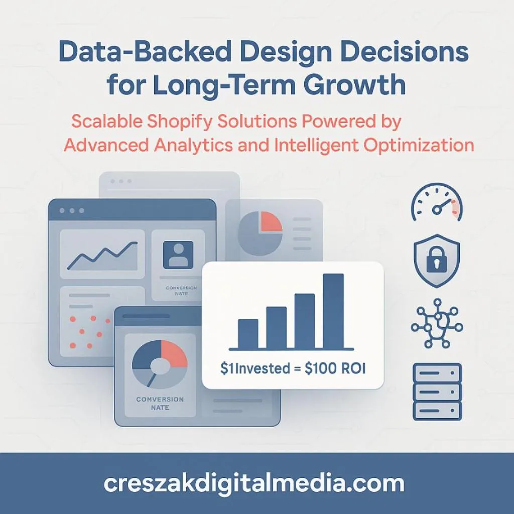 Data-backed Shopify Web Design Services by CresZak Digital Media supporting long-term growth