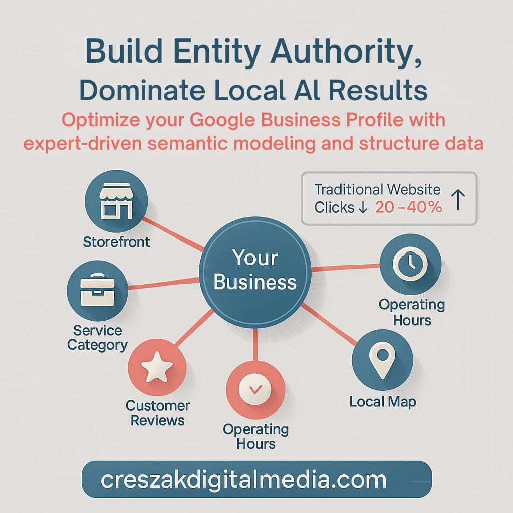 Entity relevance modeling for Google Business Profile optimization strengthening Local SEO Services – CresZak Digital Media.