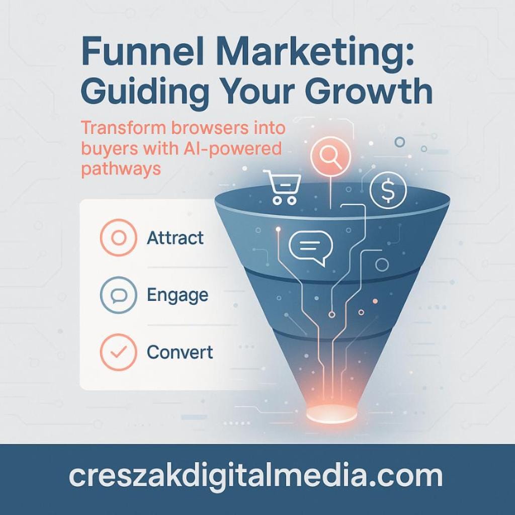 funnel marketing guide your customers to growth CresZak Digital Media Funnel Marketing Services guiding customers toward business growth.