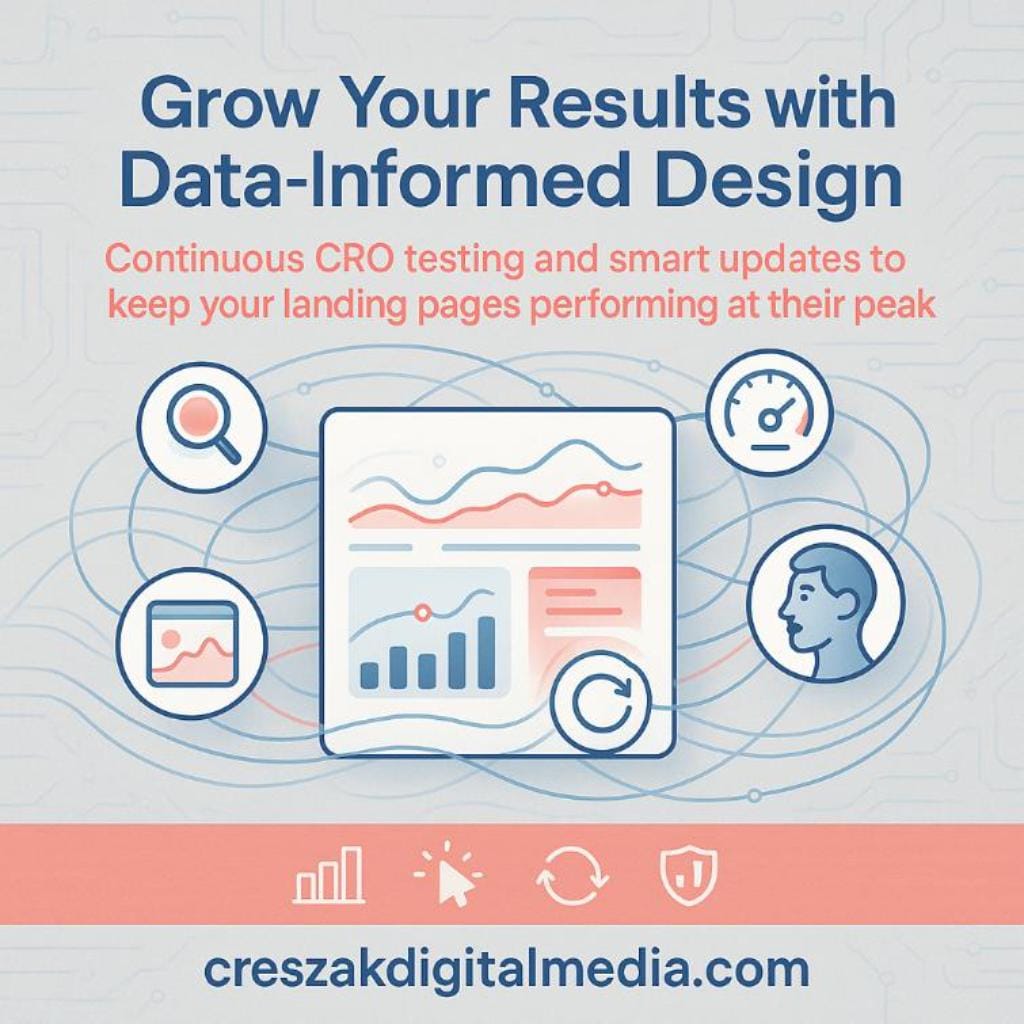Data-informed improvements by CresZak Digital Media Landing Page Design Services