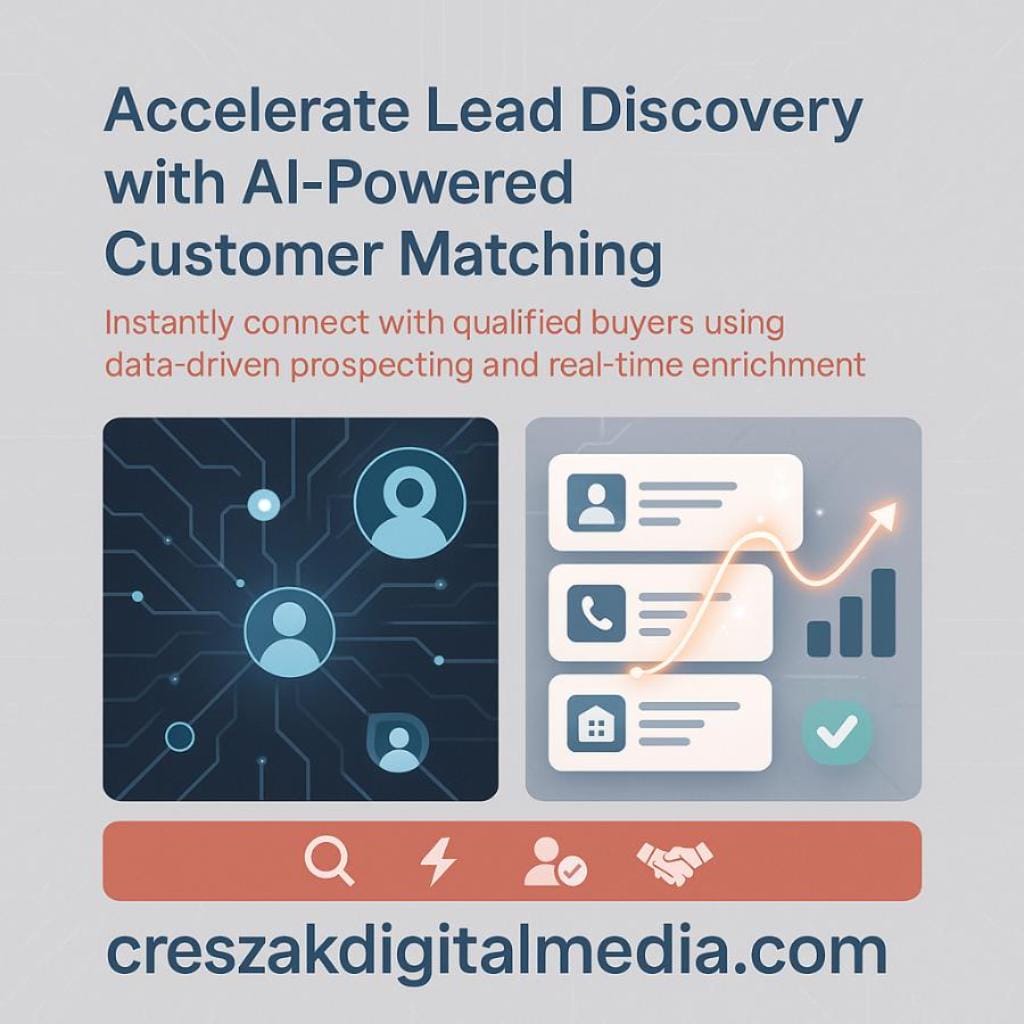 AI customer finders transforming lead discovery and improving Lead Gen SEO Services by CresZak Digital Media.