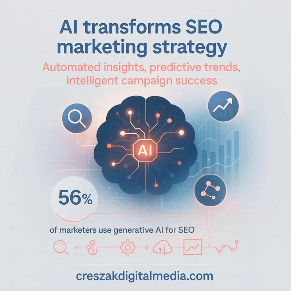 how ai is changing seo marketing strategies through intelligent automation CresZak Digital Media uses AI to enhance modern SEO Services with intelligent automation.
