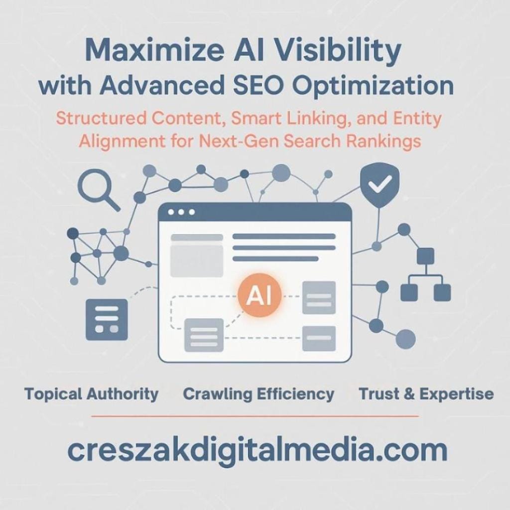 How SEO optimization service techniques enhance AI ranking visibility and strengthen SEO Services for Small Businesses by CresZak Digital Media.