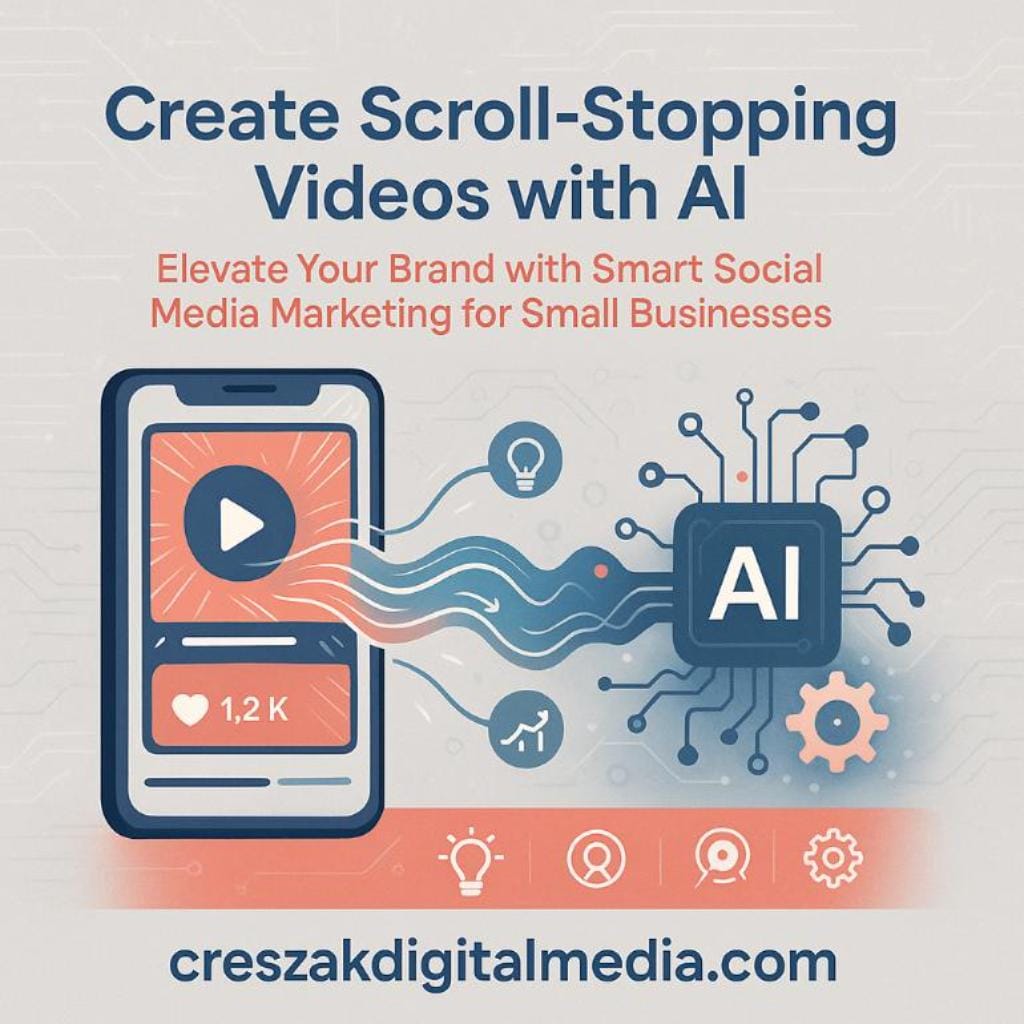 AI video-powered Social Media Marketing Services for short-form content by CresZak Digital Media.