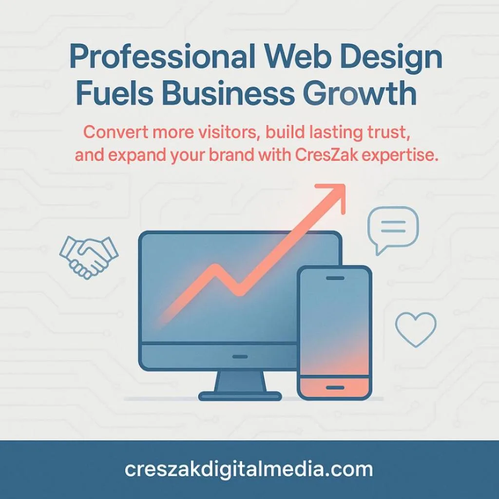 CresZak Digital Media Web Design Services boosting business growth through professional design.