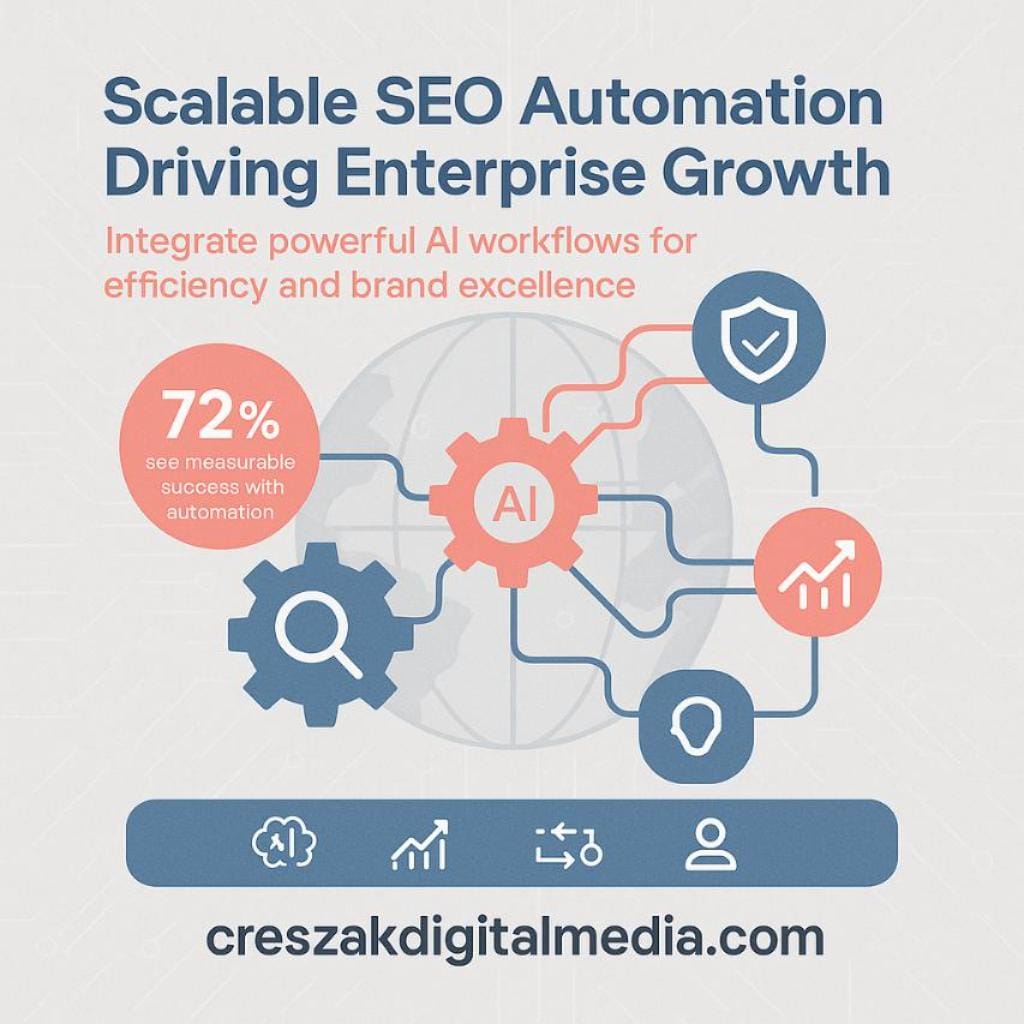 How scalable SEO automation drives enterprise growth and strengthens SEO Services for Small Businesses by CresZak Digital Media.