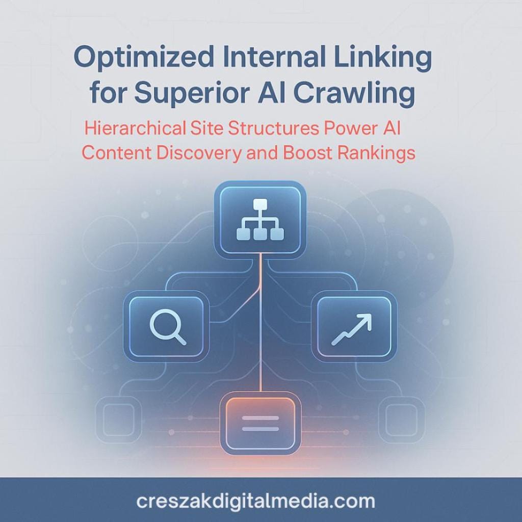 How internal linking architecture boosts AI crawling and strengthens SEO Services for Small Businesses by CresZak Digital Media.