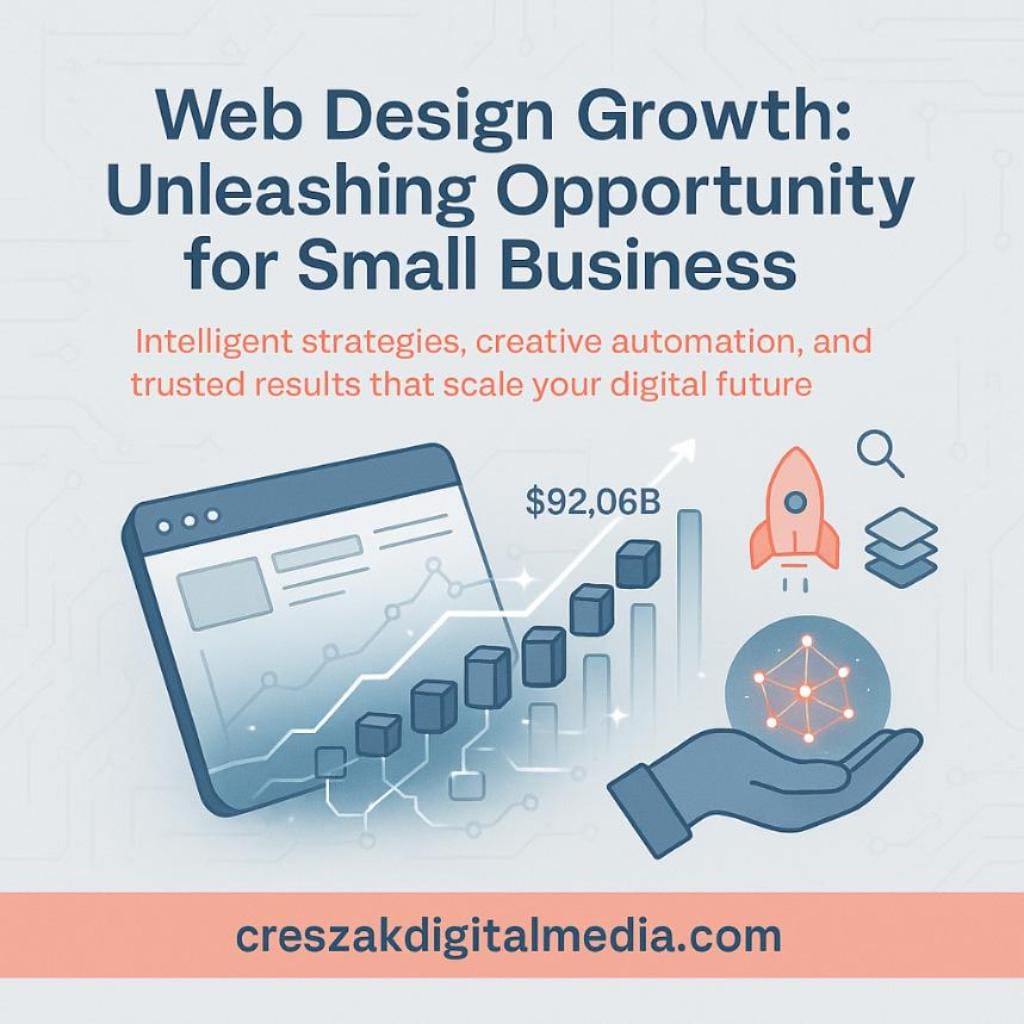 is the demand for web design company services still growing, or is the field becoming saturated for small business needs CresZak Digital Media Web Design Services supporting growing small business demand.