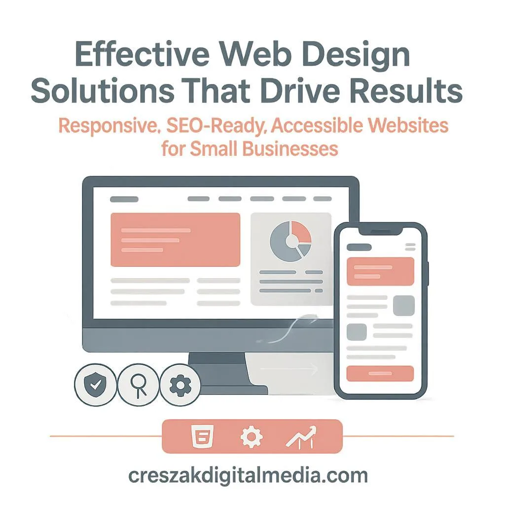CresZak Digital Media Web Design Services highlighting key features for effective results.