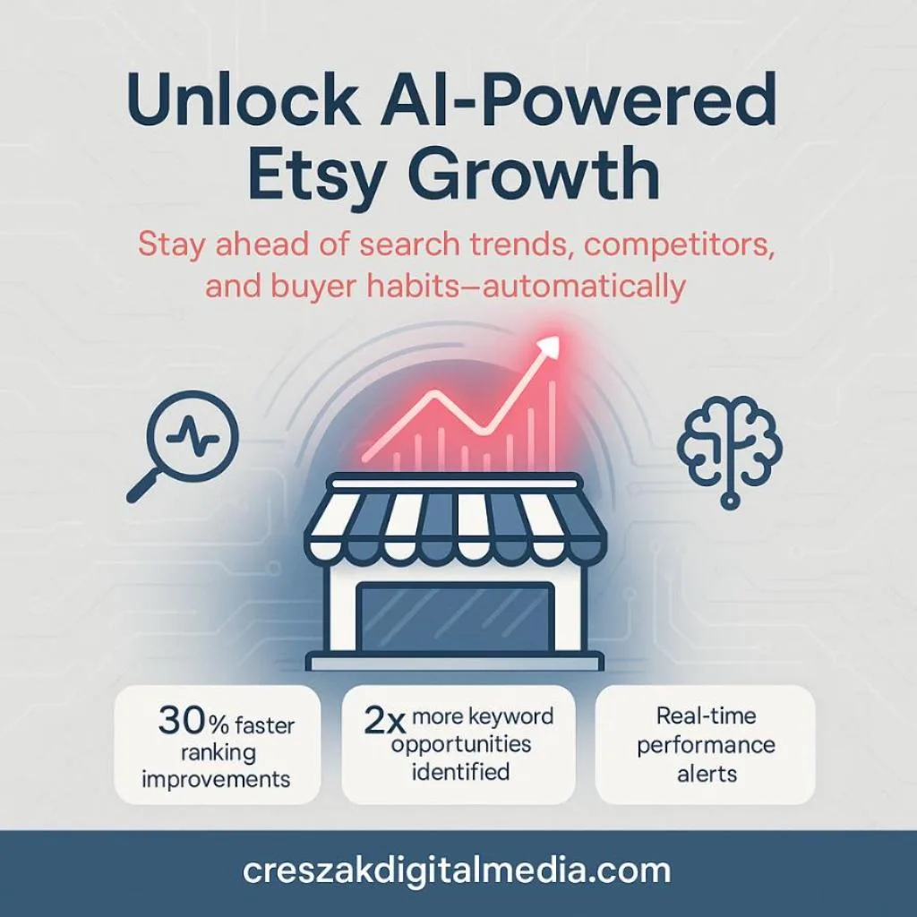 Leveraging AI for Competitive Search Gains via CresZak Digital Media Etsy SEO Services