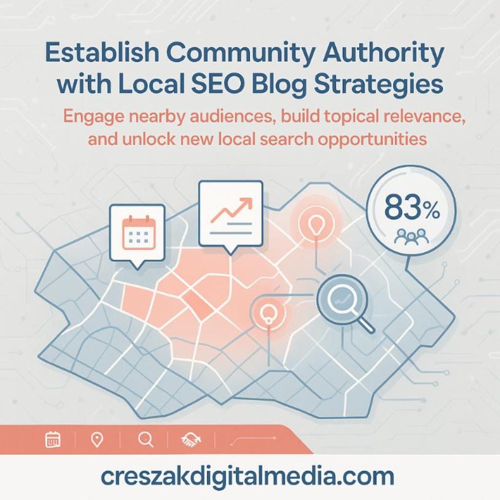 Local SEO blog strategies boosting community authority and Local SEO Services – CresZak Digital Media.