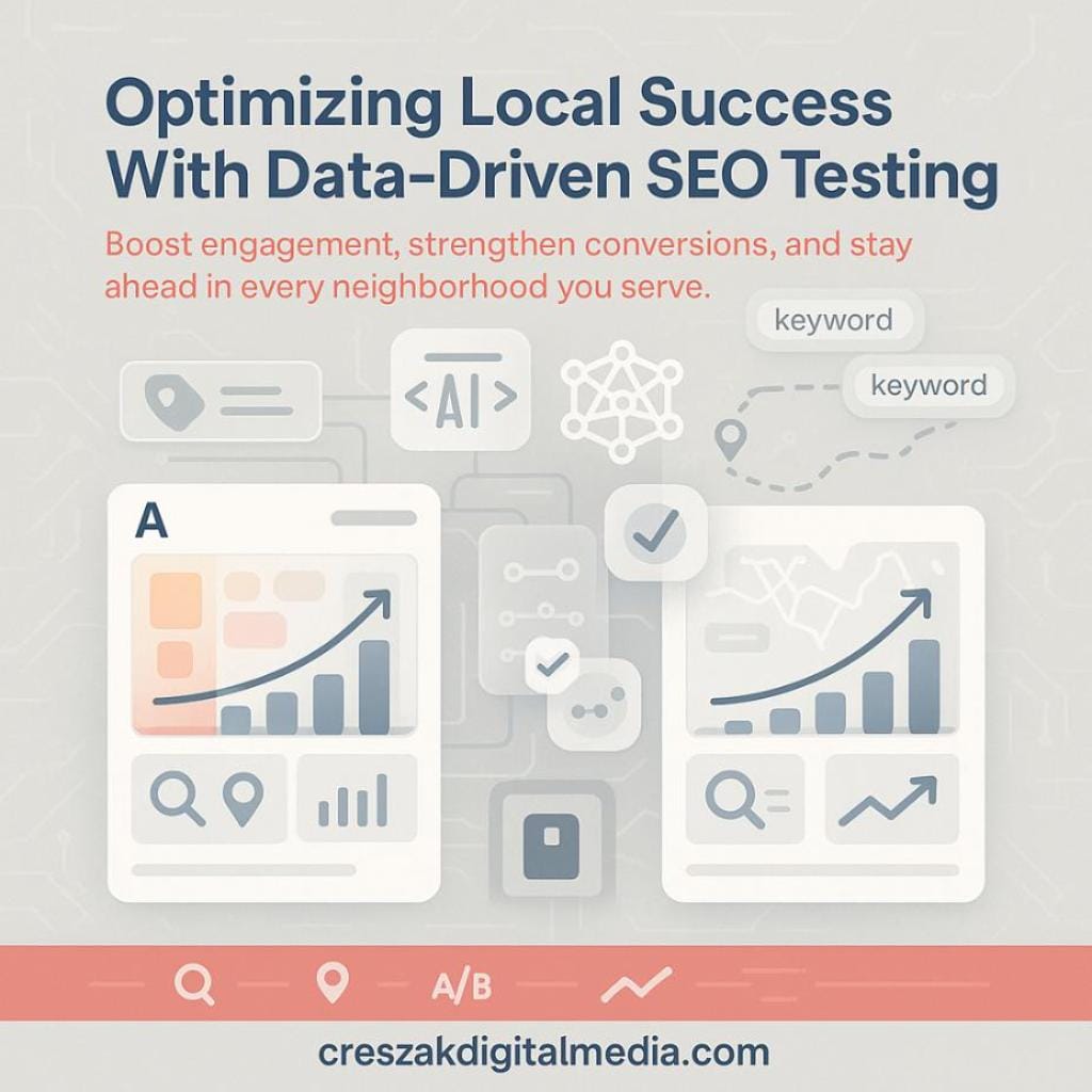 How optimizing local search with data-driven testing strengthens Local SEO Services by CresZak Digital Media.