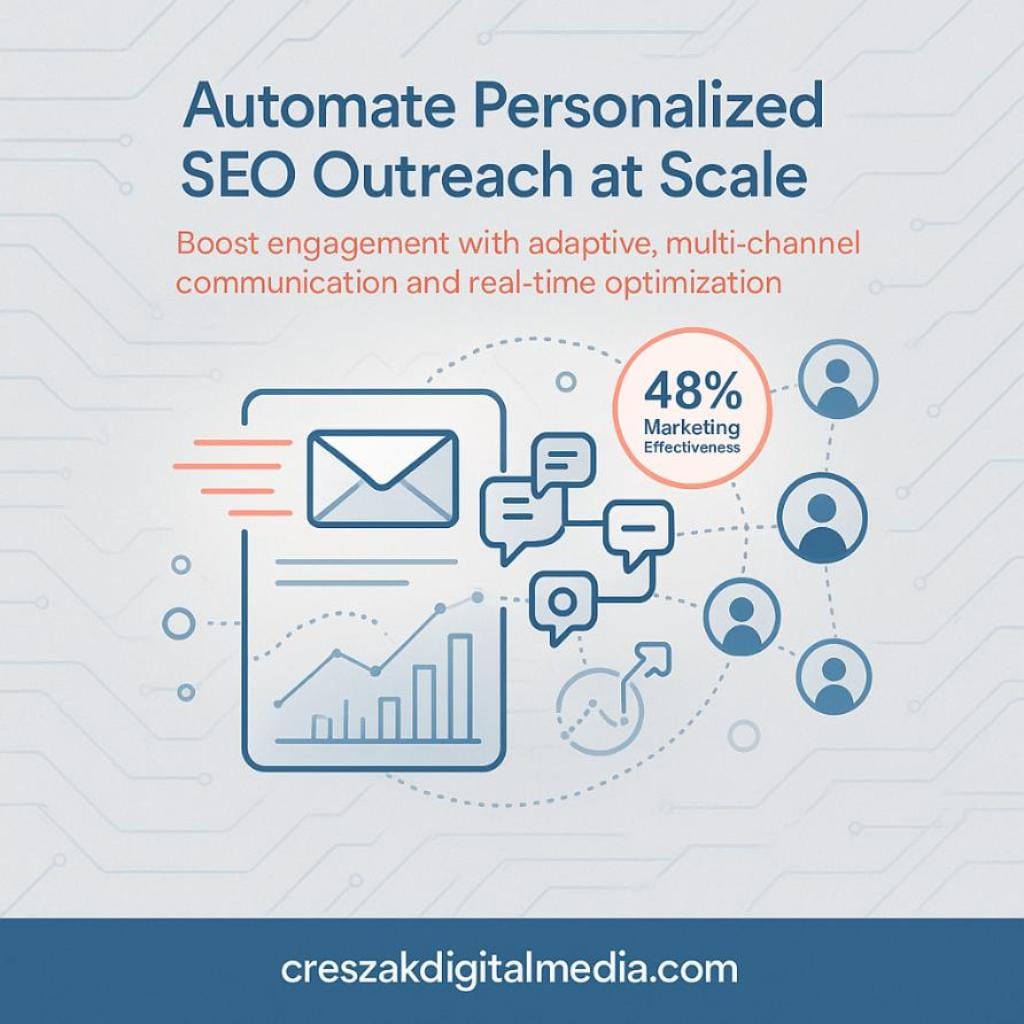 SEO outreach software automating personalized communication to enhance Lead Gen SEO Services – CresZak Digital Media.