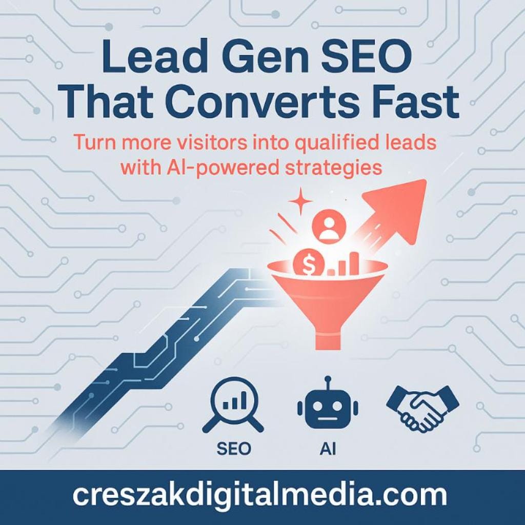 Powerful Lead Gen SEO Services that convert visitors quickly by CresZak Digital Media.