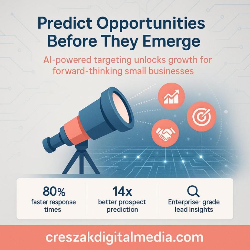 Predictive analytics engines identifying new opportunities to strengthen Lead Gen SEO Services – CresZak Digital Media.