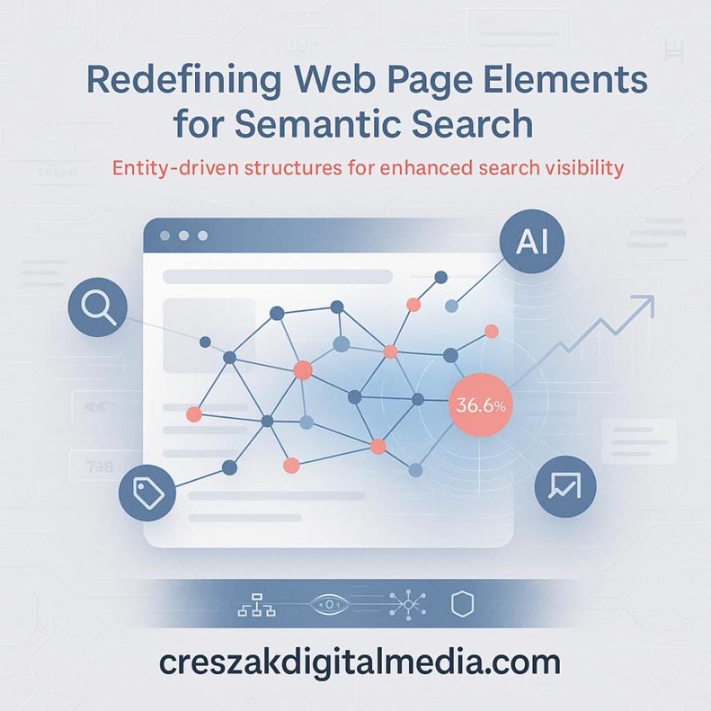 How redefining web page elements for semantic search boosts SEO Services for Small Businesses by CresZak Digital Media.
