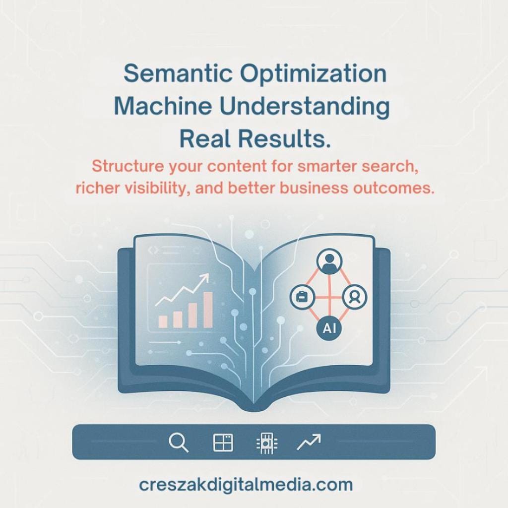 semantic content optimization for enhanced machine understanding CresZak Digital Media improves machine understanding through semantic SEO content optimization.
