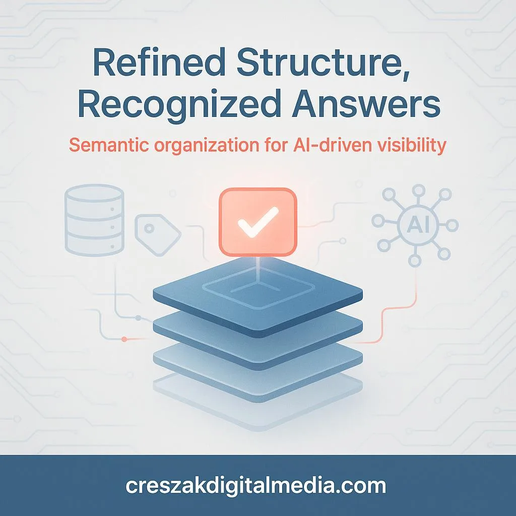 semantic structuring for answer engine recognition How semantic structuring boosts answer engine recognition and strengthens SEO Services for Small Businesses by CresZak Digital Media.