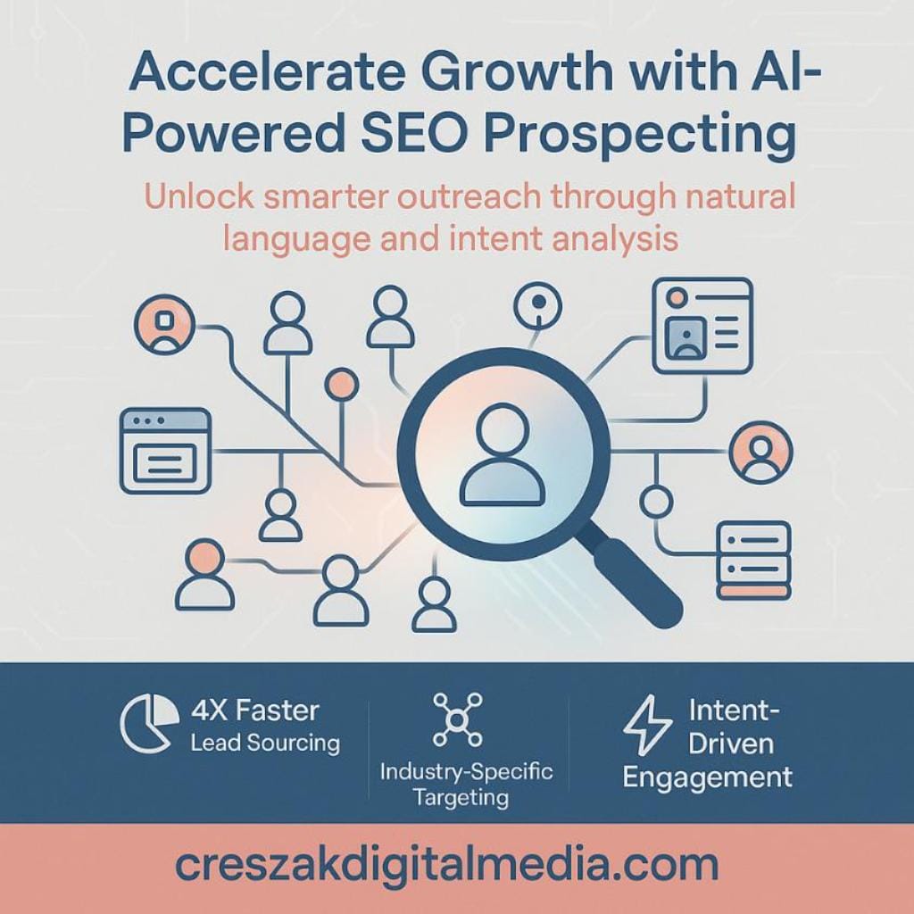 NLP-powered SEO prospecting tools strengthening Lead Gen SEO Services by CresZak Digital Media.