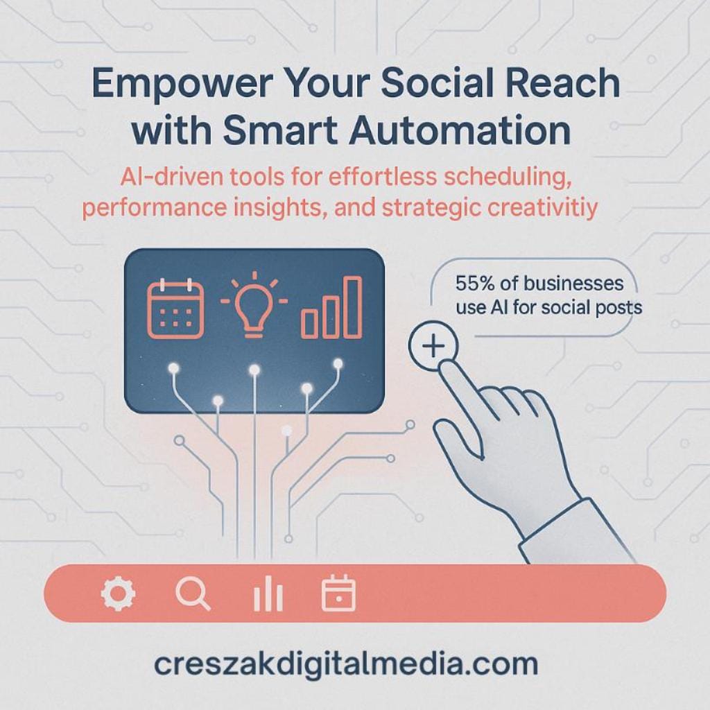 AI-enhanced Social Media Marketing Services for small businesses by CresZak Digital Media.