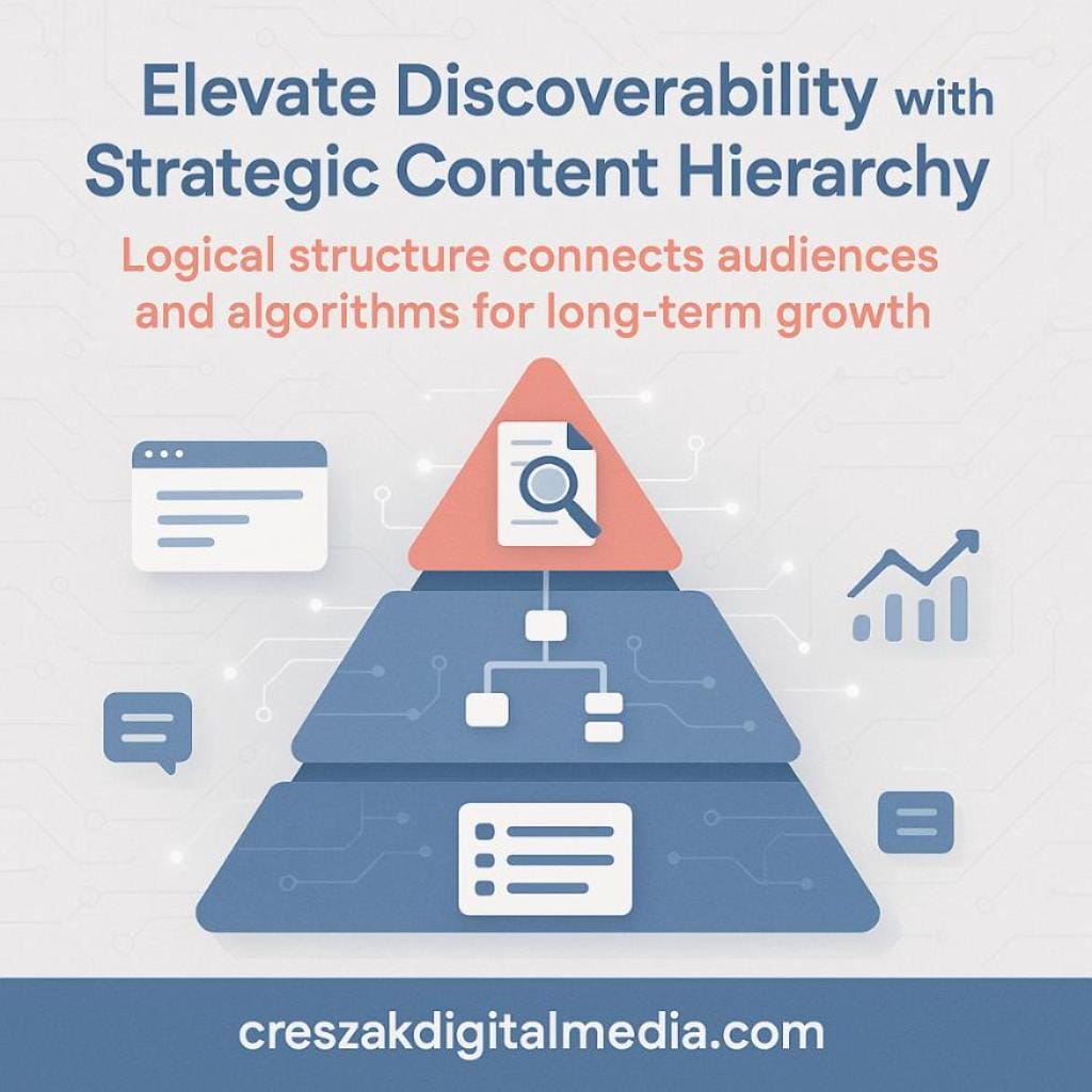How structured content hierarchy boosts multi-platform discoverability and strengthens SEO Services for Small Businesses by CresZak Digital Media.