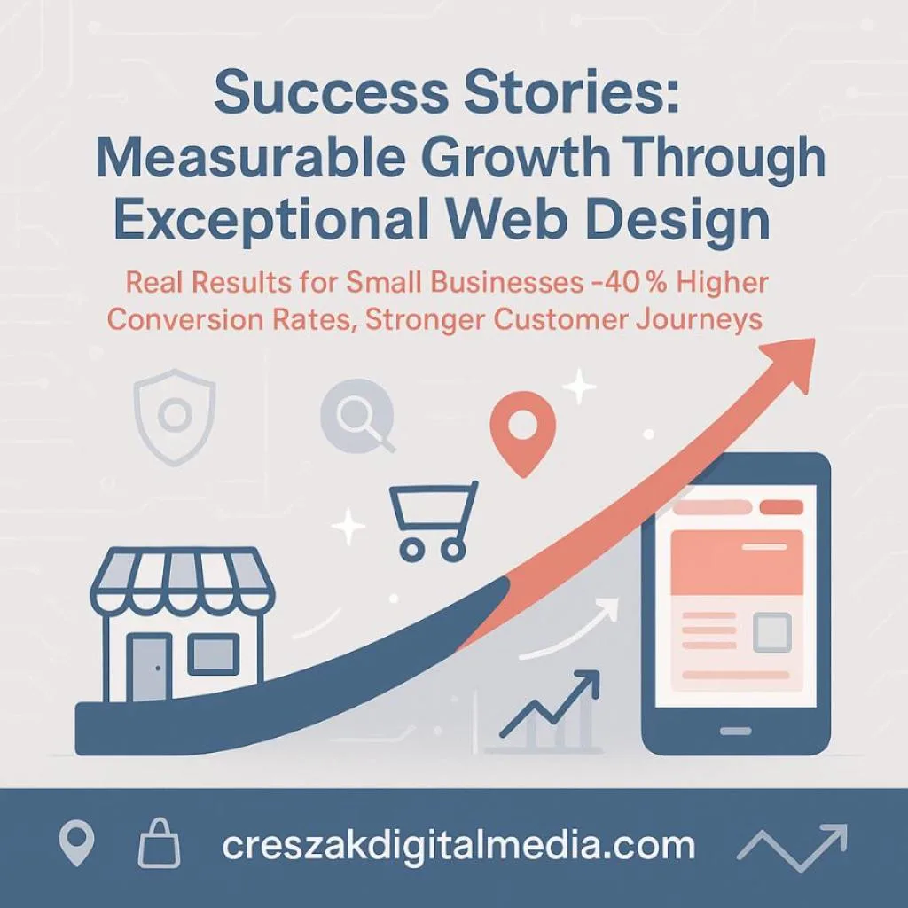 CresZak Digital Media Web Design Services showcasing proven success stories.
