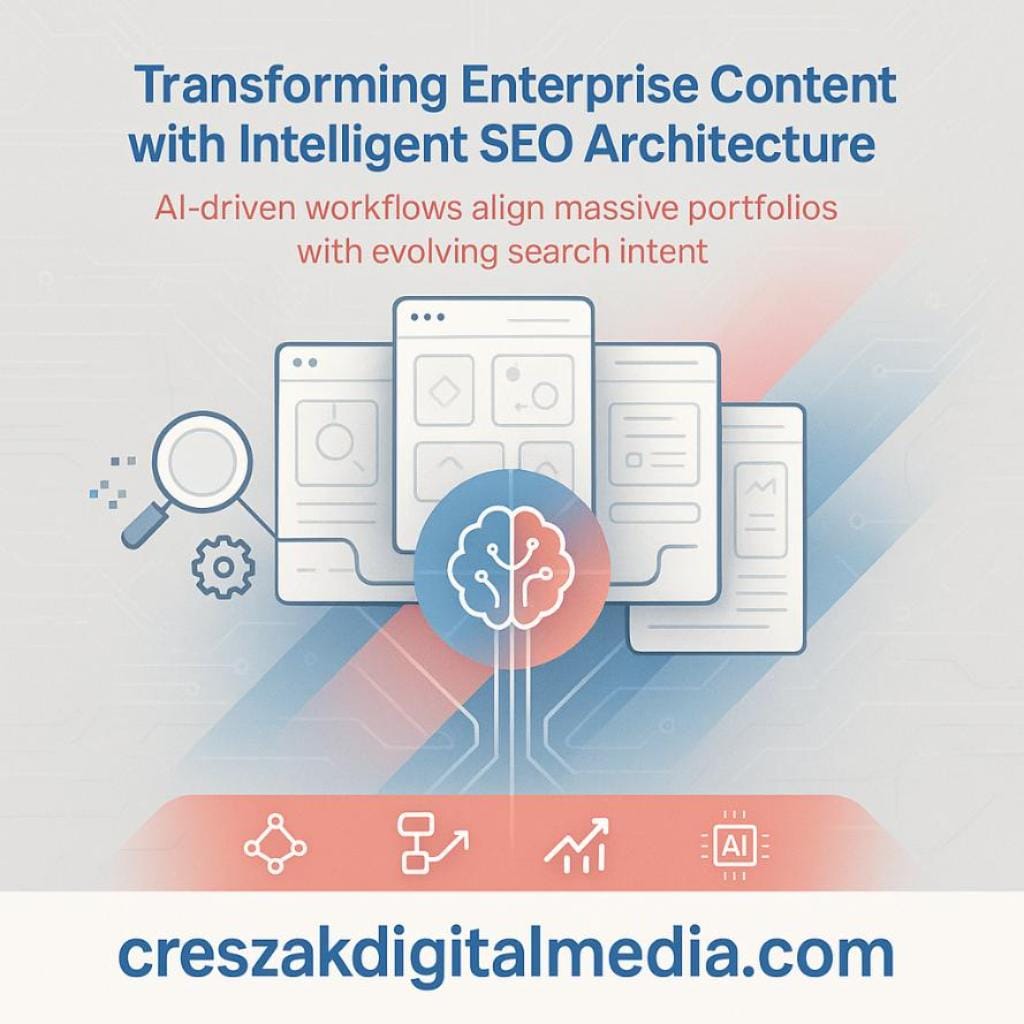 Intelligent SEO Architecture for Large-Scale Content by CresZak Digital Media Enterprise SEO Services