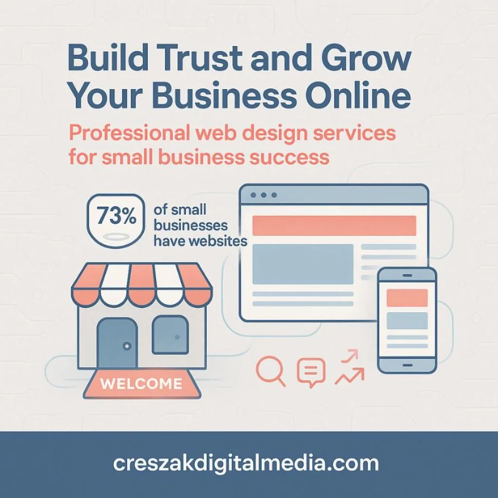 CresZak Digital Media Web Design Services explaining their importance for business success.