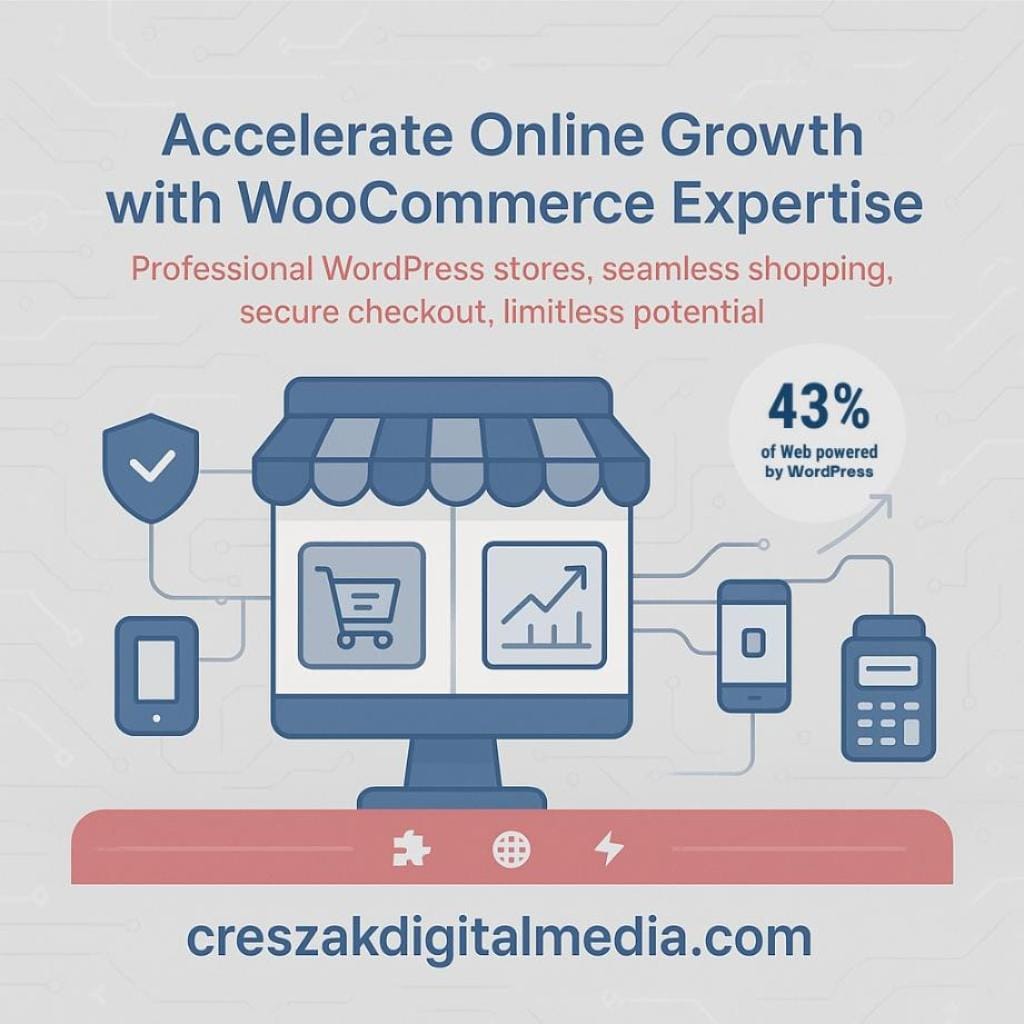 understanding woocommerce solutions for online business success CresZak Digital Media explaining WooCommerce Web Design Services for online business success