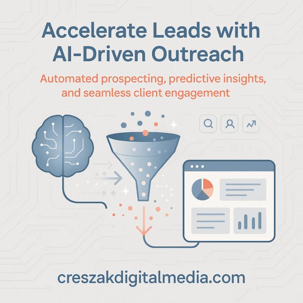 AI tools supporting SEO outreach and enhancing Lead Gen SEO Services – CresZak Digital Media.