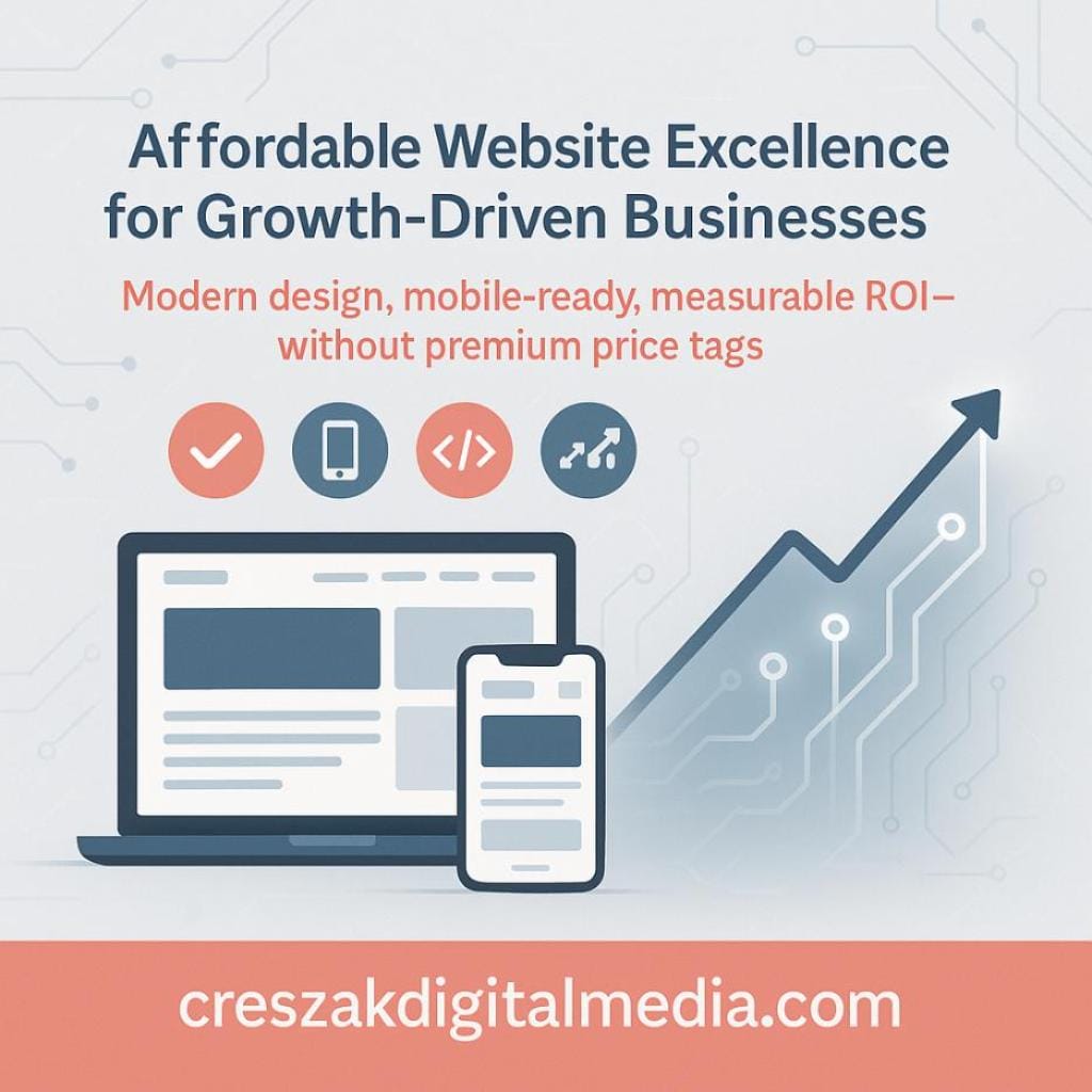 where can small businesses find affordable web design and development services that meet their needs without breaking the bank CresZak Digital Media affordable Web Design Services for budget-friendly small business solutions.