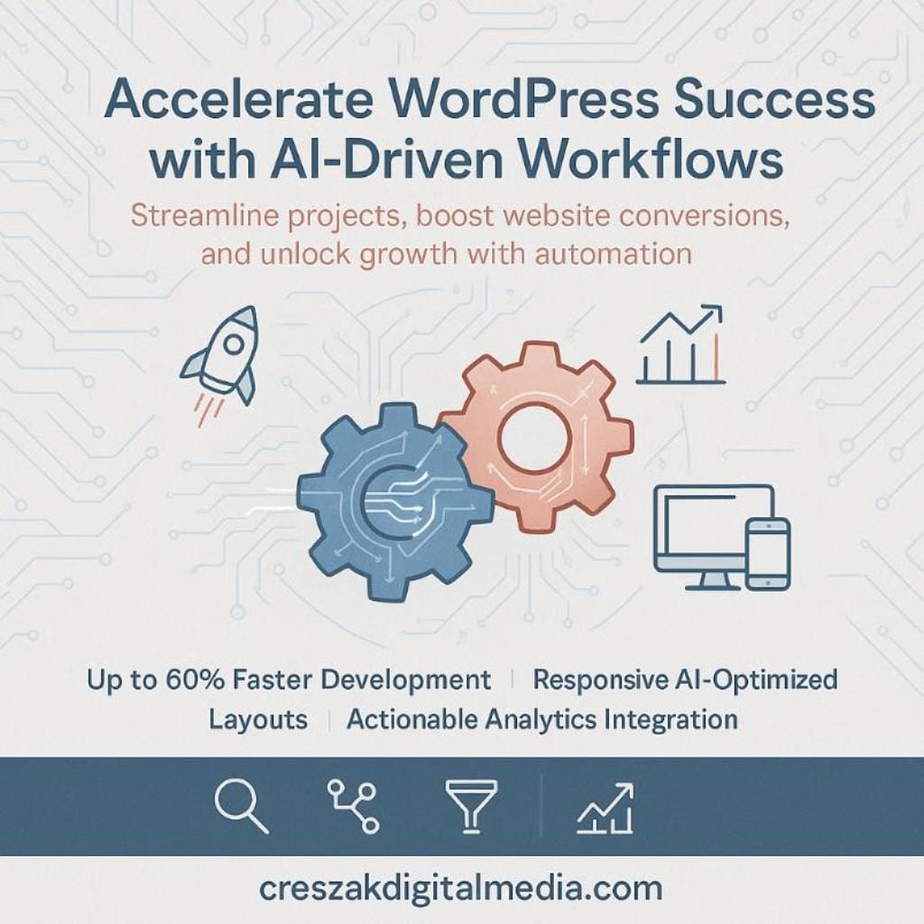 How CresZak Digital Media WordPress Web Design Company uses AI to streamline workflows and boost conversions