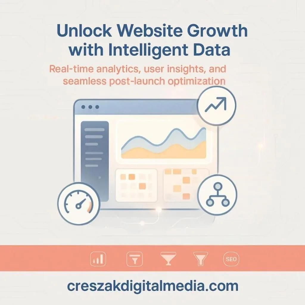 CresZak Digital Media Web Design Services using data-driven insights for post-launch improvements.