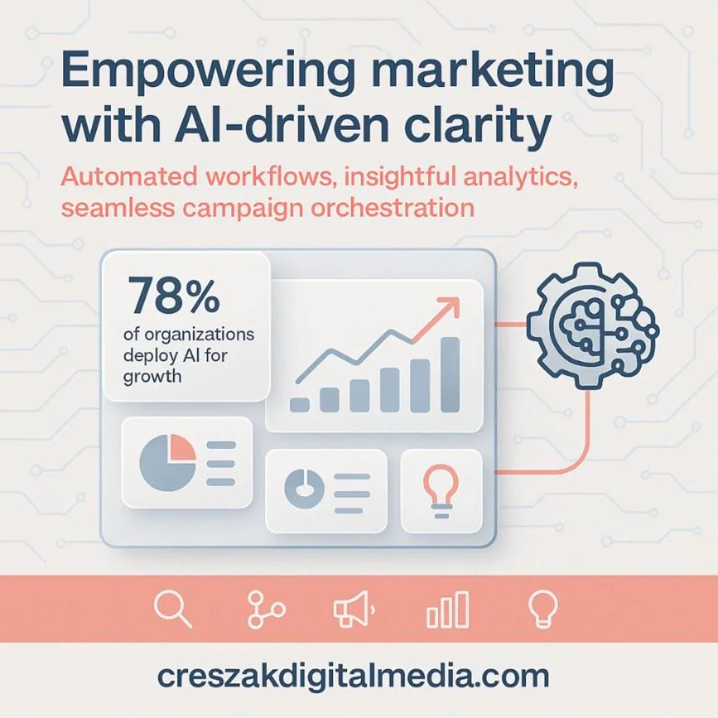 CresZak Digital Media uses effective AI tools to automate Digital Marketing Services workflows.