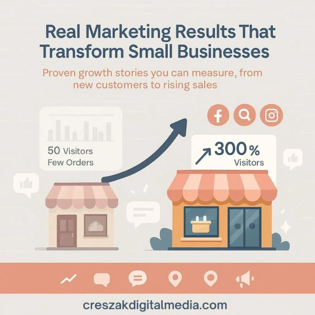 CresZak Digital Media showcases real examples of Digital Marketing Services success.