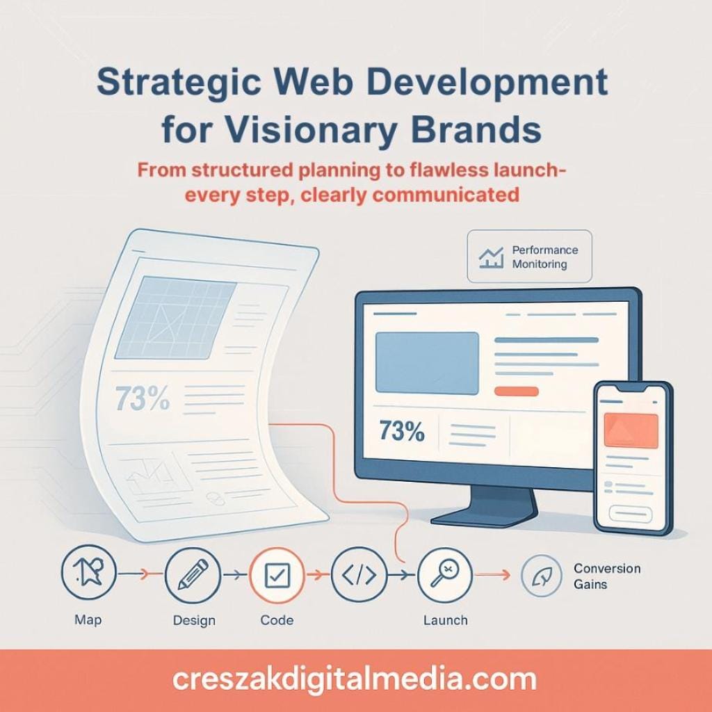 Strategic development by CresZak Digital Media WordPress Web Design Company bringing business visions to life