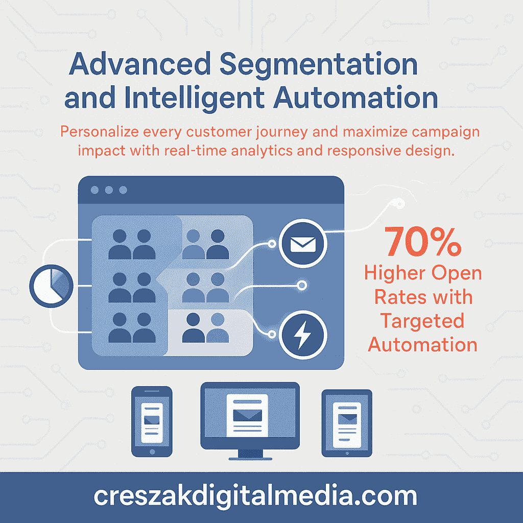 advanced segmentation and automation capabilities Advanced segmentation and automation capabilities offered by an expert Email Marketing Agency, CresZak Digital Media