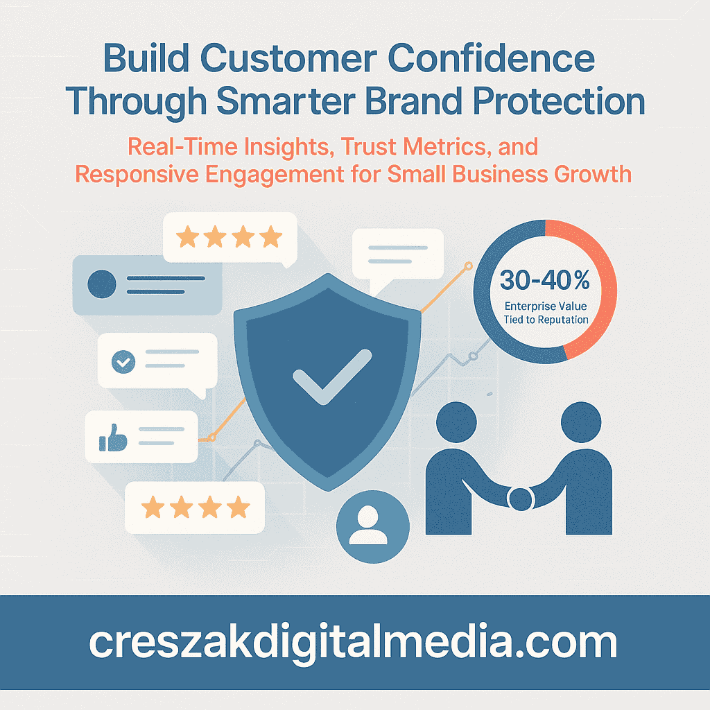building customer confidence through strategic brand protection Building customer confidence through strategic brand protection using Reputation Management Services from CresZak Digital Media