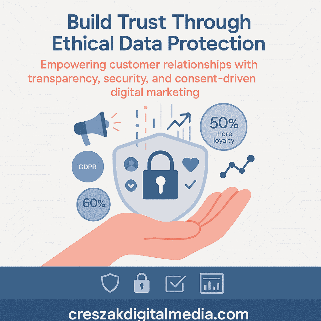 Building customer trust through ethical data protection in Social Media Marketing Services by CresZak Digital Media